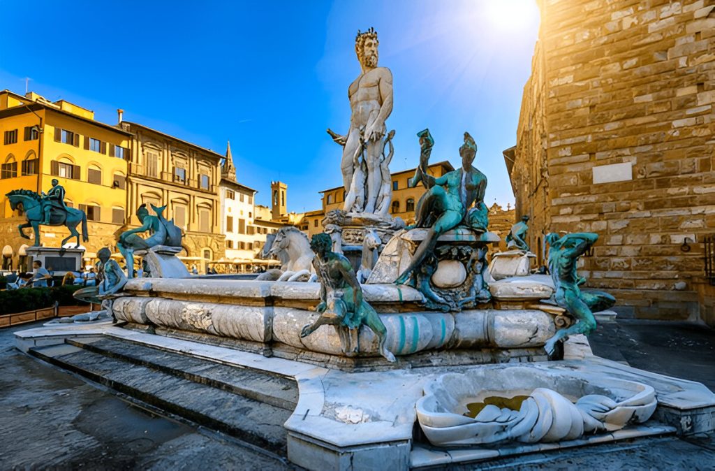 neptune fountain in Piazza Signoria Florence