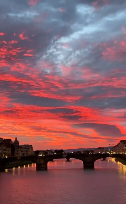 sunset at Ponte Vecchio