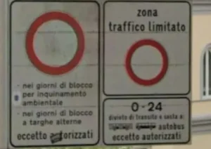 Zona traffico limitato ZTL in Florence