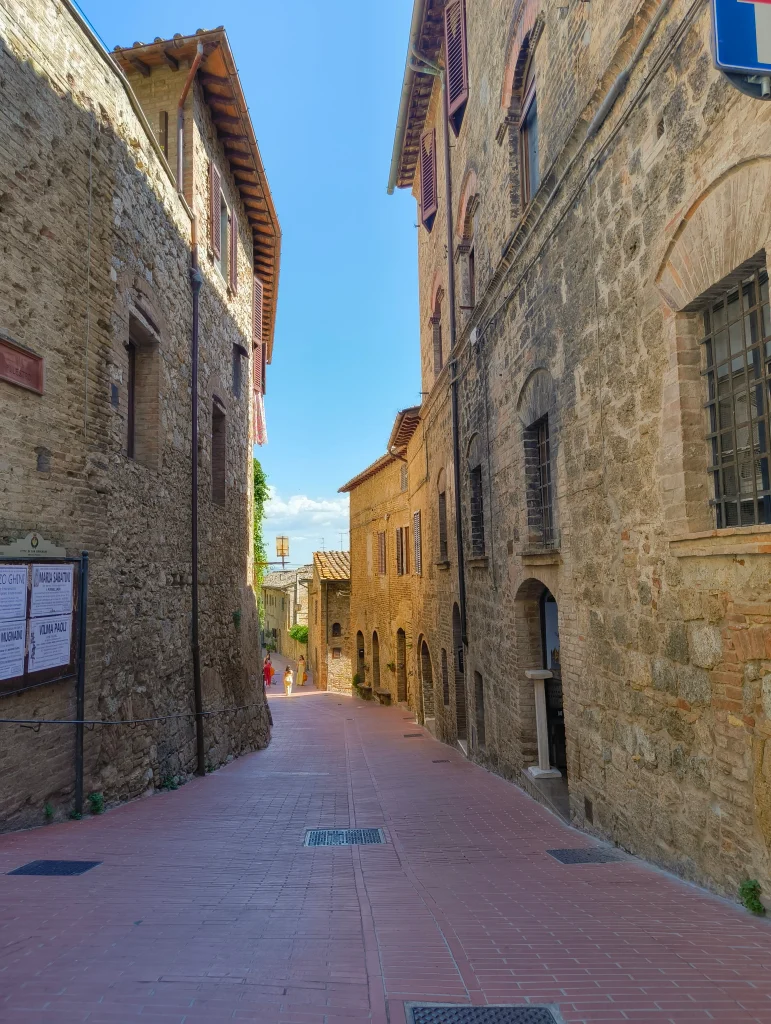 A local street in San Gimignano
