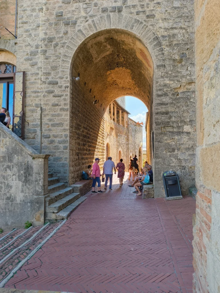street in Piazza Duomo San Gimignano